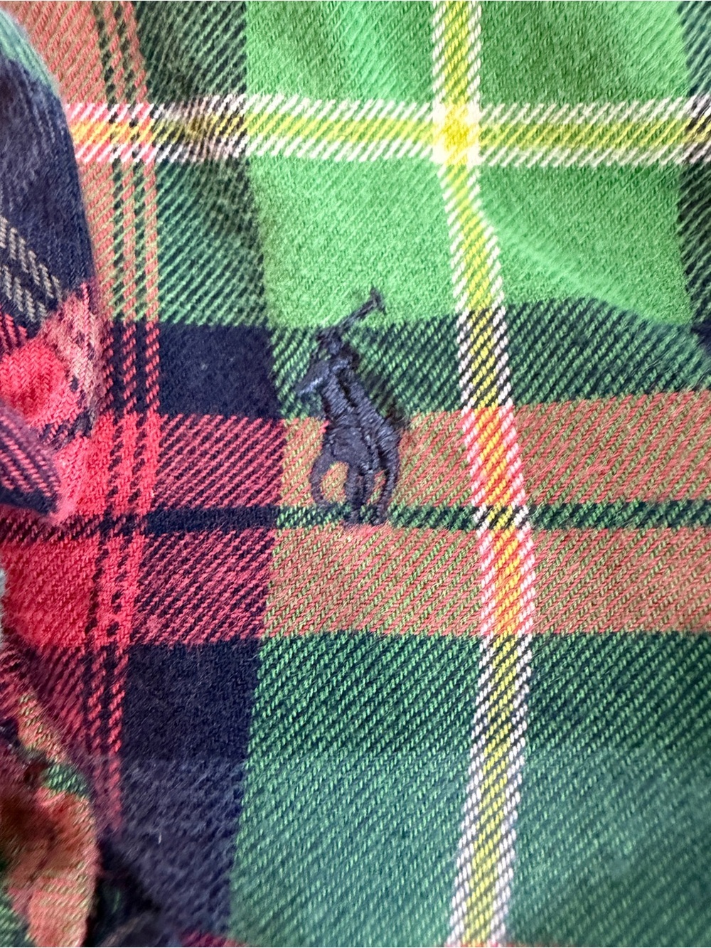 Ralph Lauren Polo Girls Plaid Ruffle Button-Front Dress Shirt Sz 12M - Picture 3 of 6